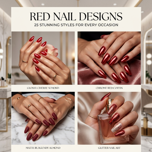 Red nail designs