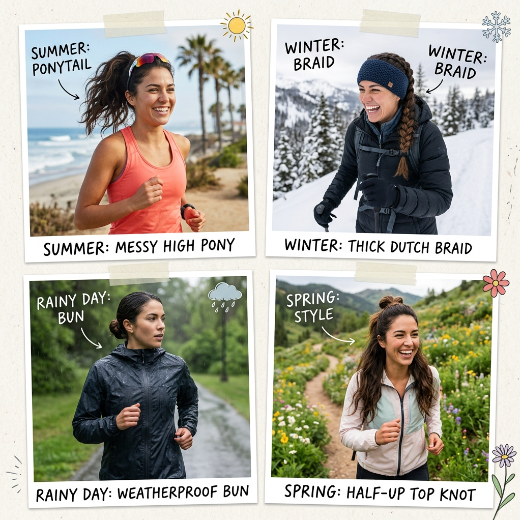 Seasonal sporty hairstyles