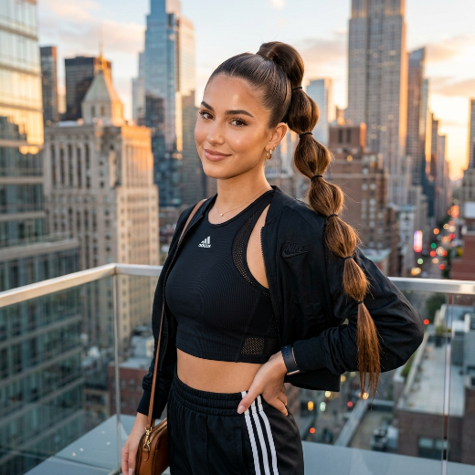 Sleek high bubble ponytail