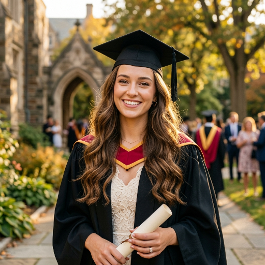 Soft wavy graduation look
