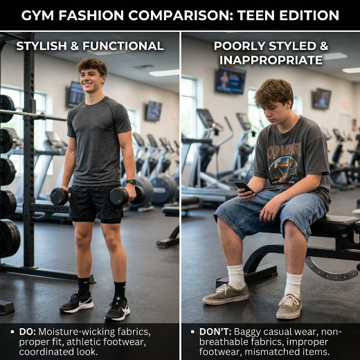 Stylish vs poor gym fashion