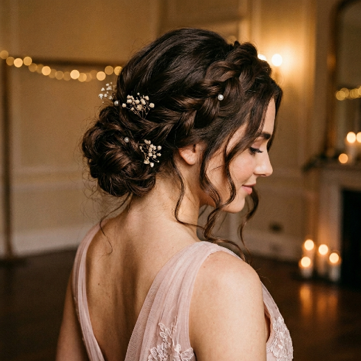 Twisted crown prom updo