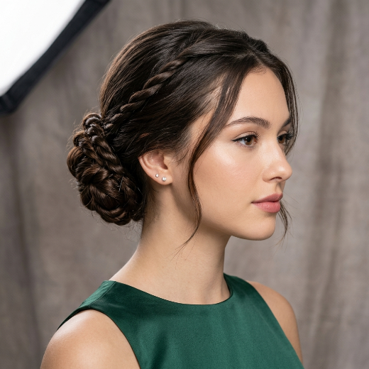 Twisted rope bun