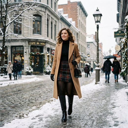 Winter skirt outfit