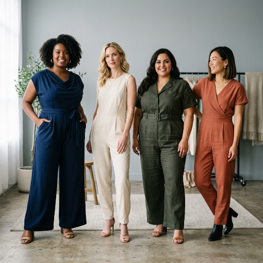 Women wearing jumpsuits body types