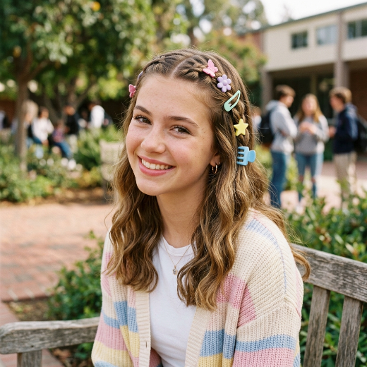 Youthful braided hairstyle