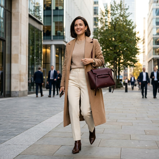beige knitwear