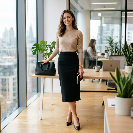 black pencil skirt