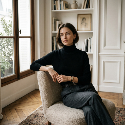 black turtleneck