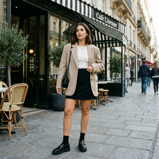 blazer mini skirt