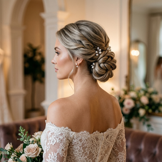 bridal-inspired twisted low