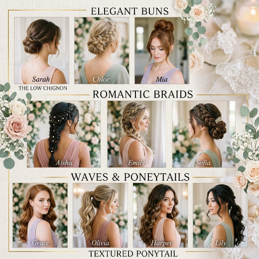 bridesmaid hairstyles