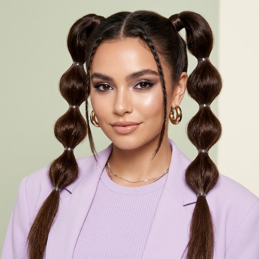 bubble braided pigtails