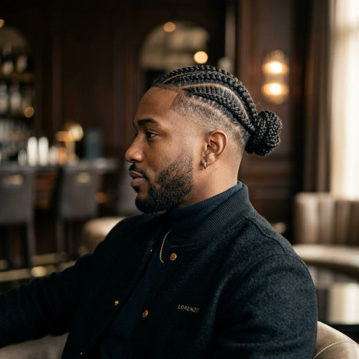 cornrow bun