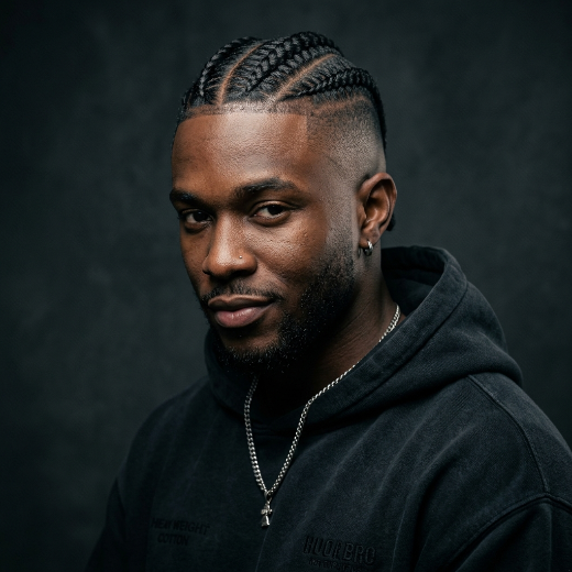 cornrows skin fade