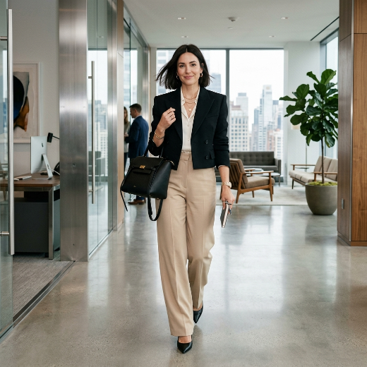 cropped black blazer