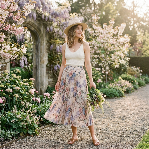 floral skirt