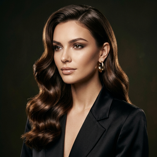 glam glossy waves
