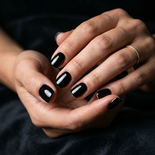 glossy black