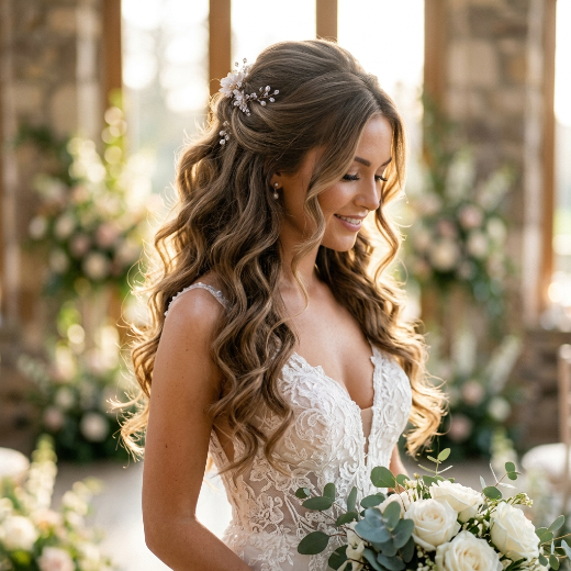 half-up hairstyle
