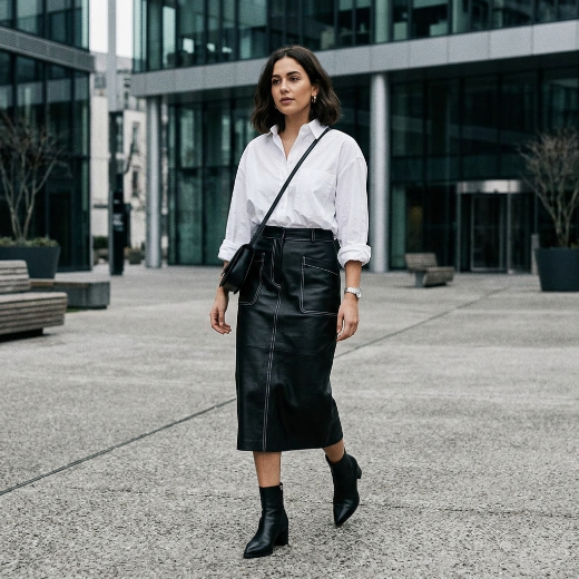leather skirt