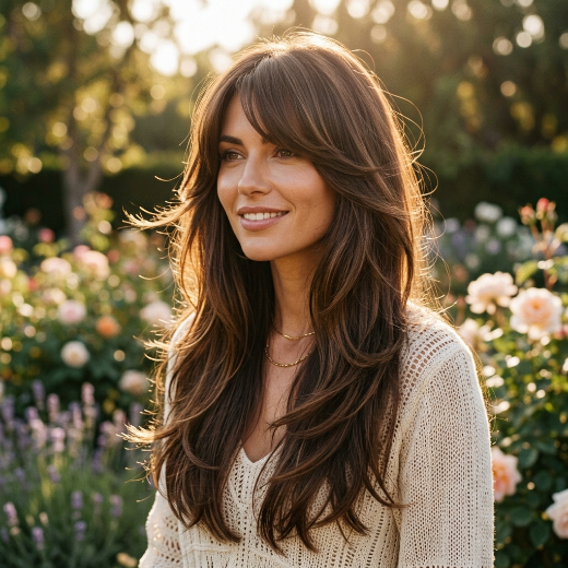 long layered hair