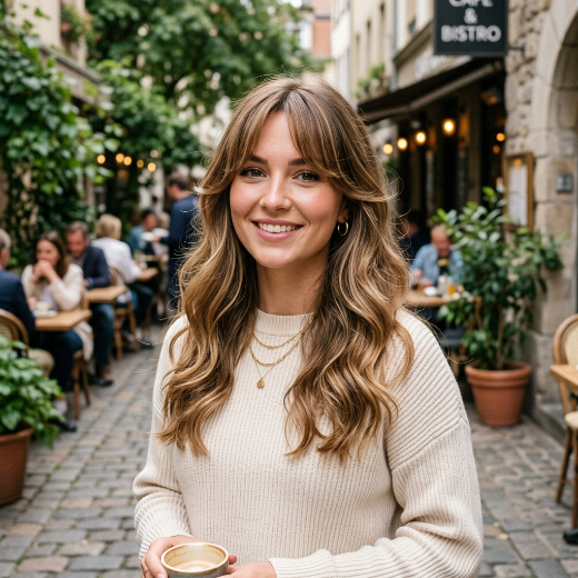 medium length hair with bangs