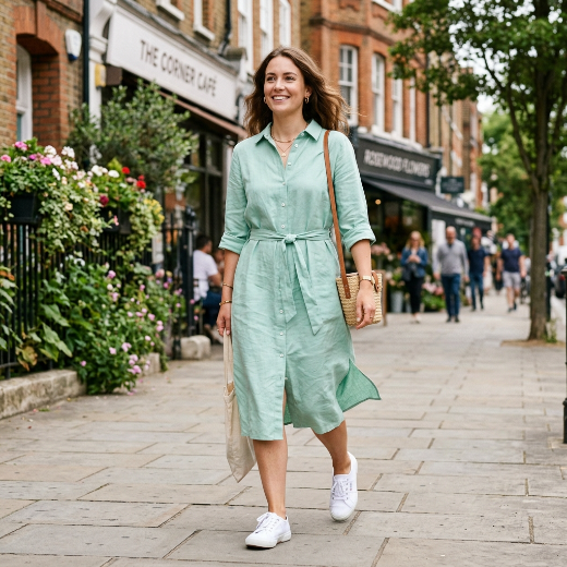 mint shirt dress