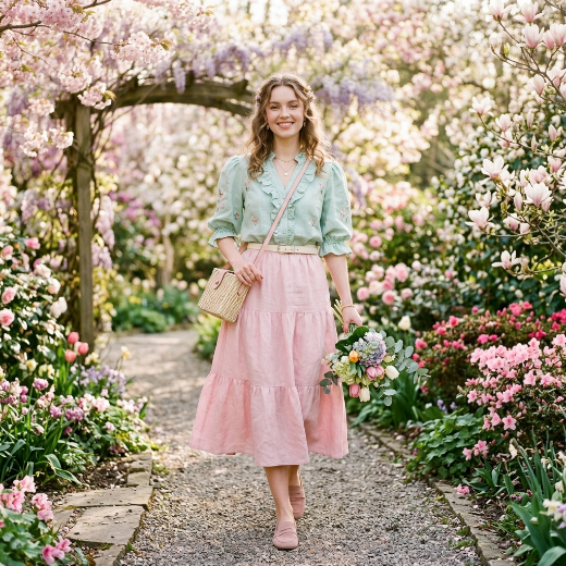 pastel pink and mint green