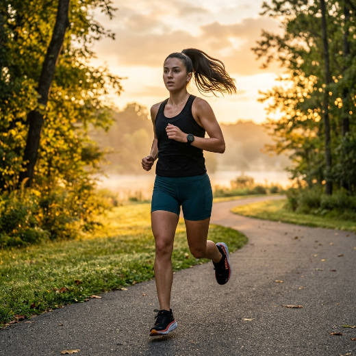ponytail jogging
