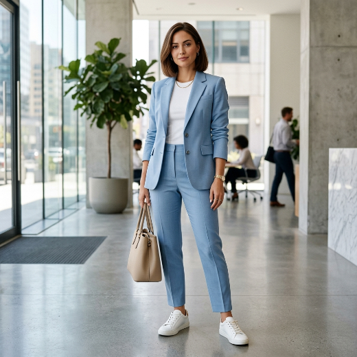 powder blue suit