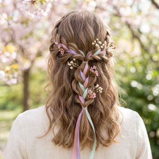 ribbon braid hairstyle