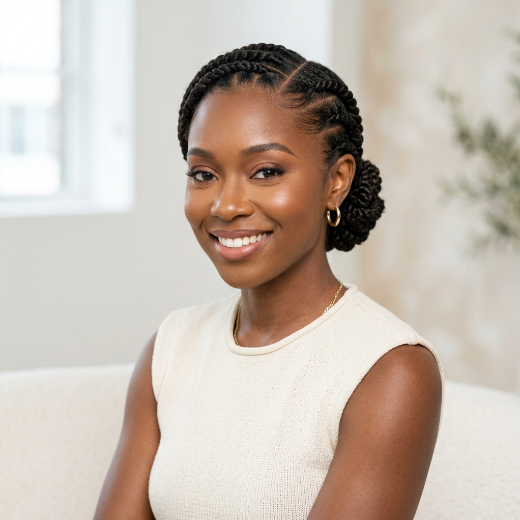 side-part flat twists hairstyle