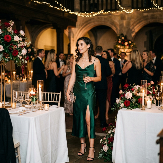 silk midi dress