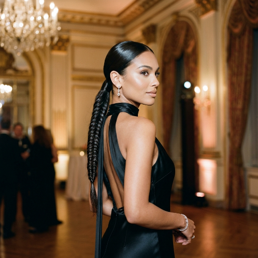sleek fishtail ponytail