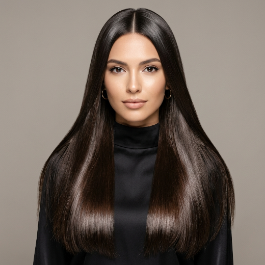 sleek long hair