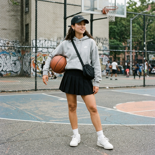 sporty mini skirt