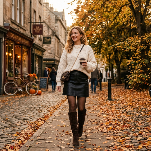 sweater mini skirt