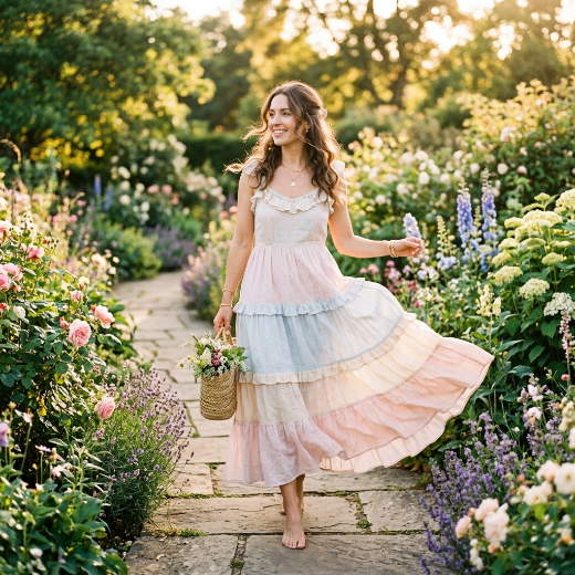 tiered maxi dress