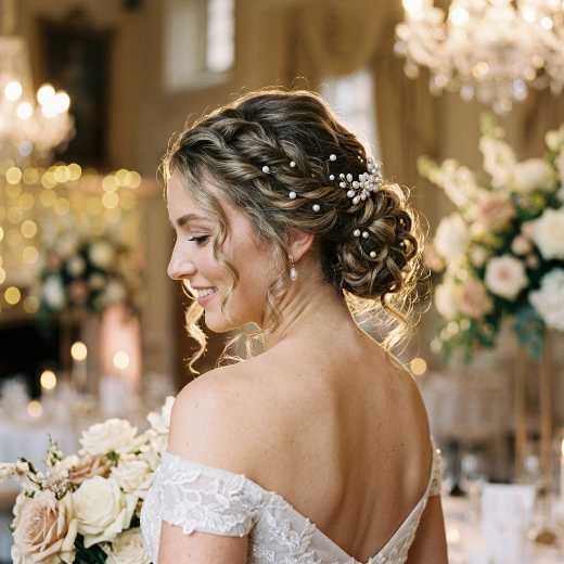 twisted bridal hairstyle