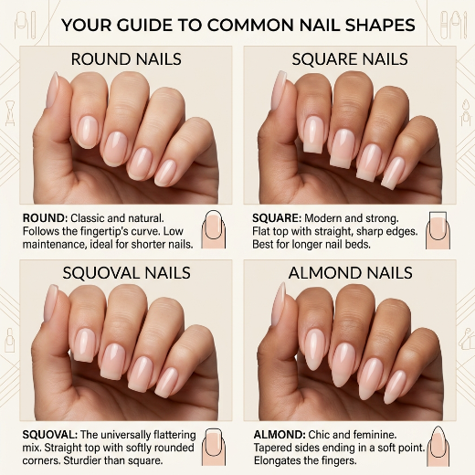 Comparison of different nail shapes