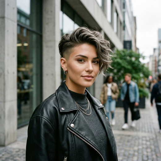 Modern undercut hairstyle