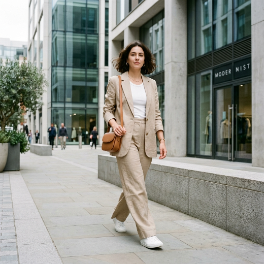 Neutral co-ord fashion set