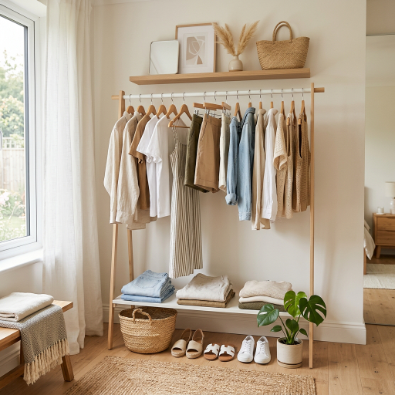 Organized summer wardrobe