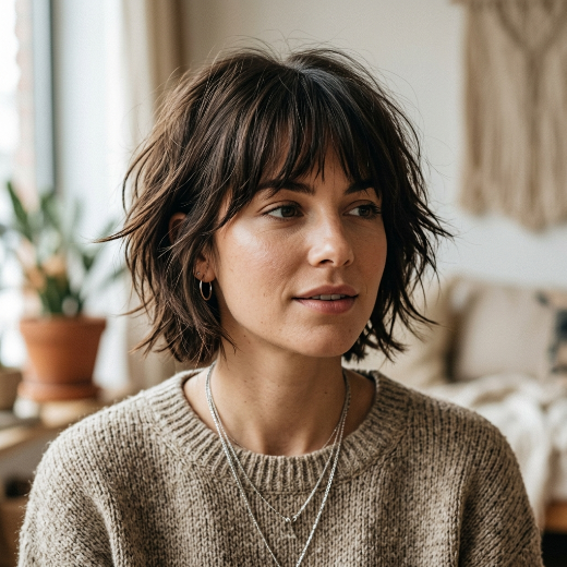 Shag-inspired hairstyle