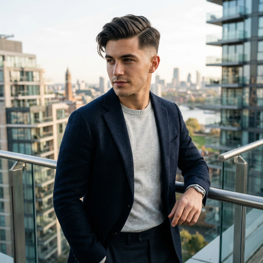 Side-swept hairstyle