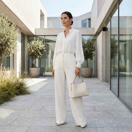 all-white fashion look