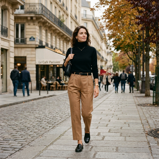 black turtleneck sweater