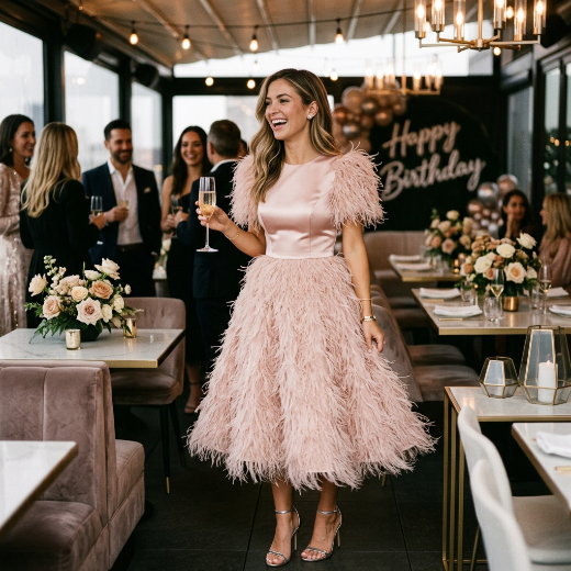 feather dress