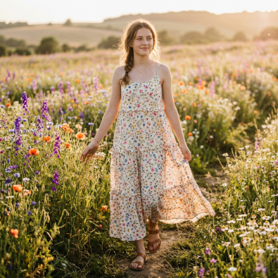 flowing floral maxi dress